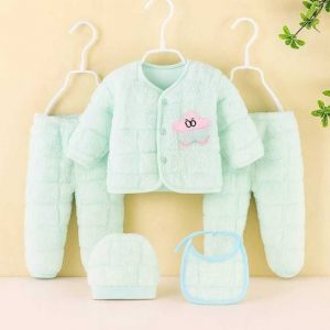 Baby Boys & Baby Girls Party(Festive) Sweatshirt Bib, Sweatpant, Cap, Pyjama