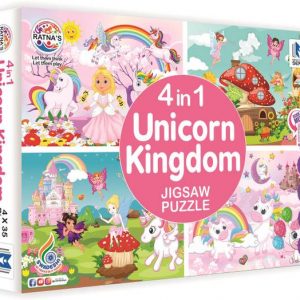 4 In 1 Unicorn Kingdom Jigsaw puzzle for kids
