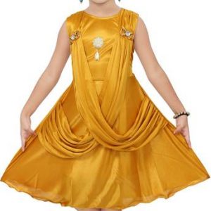 Girls Midi/Knee Length Casual Dress