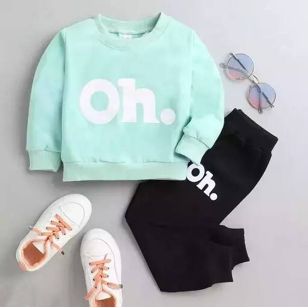 Baby Boys & Baby Girls Party(Festive) T-shirt Track Pants