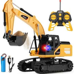 6 Channel RC Excavator Rechargeable Truck With 360° Rotation & Moving Shovel