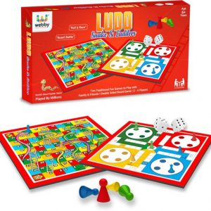 Ludo with Snake and Ladders Double Sided Family Board Game for Kids and Adults Party & Fun Board Game