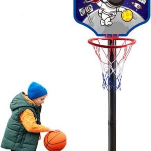 Basketballs for Kids, Height Adjustable Kit Indoor & Outdoor Game Basketball Net Basketball