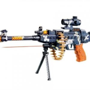 Musical Army Style Toy for Kids with Music, Lights & Laser Guns Darts & Plastic Bullets