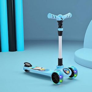 Spartan Penguin 3 Wheel Kick Scooter,Foldable with LED Wheels,Adjustable Height